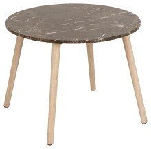 Couchtisch >Roslin< in Braun, Marmor, Rubberwood -...