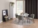 Polsterstuhl >Patricia< (2er-Set) in Grau, Stoff, Stahl - 52x82x57,5cm (BxHxT)