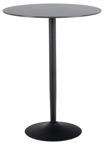 Bartisch >Malta< in schwarz, Keramik, MDF, Stahl - 80x105x80cm (BxHxT)