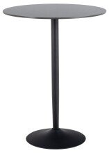 Bartisch >Malta< in schwarz, Keramik, MDF, Stahl - 80x105x80cm (BxHxT)
