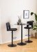 Bartisch >Malta< in schwarz, Keramik, MDF, Stahl - 80x105x80cm (BxHxT)