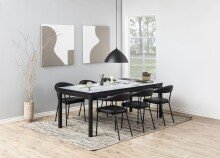 Armlehnstuhl >Ava< (2er-Set) in schwarz -...