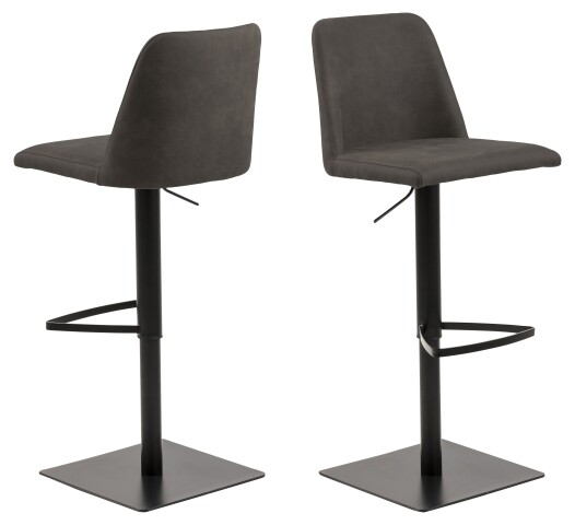 Barhocker >Avanja< in anthrazit, Polyester, Stahl - 43x107,5x51cm (BxHxT)