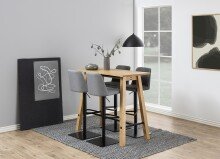 Barhocker >Avanja< in anthrazit, Polyester, Stahl -...