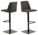 Barhocker >Avanja< in anthrazit, Polyester, Stahl - 43x107,5x51cm (BxHxT)