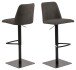 Barhocker >Avanja< in anthrazit, Polyester, Stahl - 43x107,5x51cm (BxHxT)