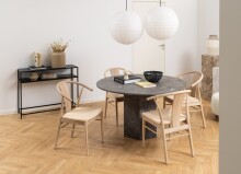 Holzstuhl >Janik< (2er-Set) in Eiche weiss pigmentiert - 54x83x54 (BxHxT)