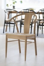 Holzstuhl >Janik< (2er-Set) in Eiche weiss pigmentiert - 54x83x54 (BxHxT)