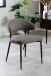 Polsterstuhl >Edina< (2er-Set) in graubraun, Polyester, Stahl - 56x77x55 (BxHxT)