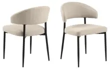 Polsterstuhl >Edina< (2er-Set) in Beige,...
