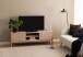 TV-Board >Linley< in Eiche weiss pigmentiert, MDF - 160x50x40cm (BxHxT)