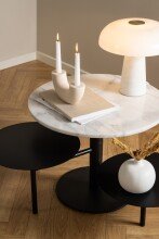 Couchtisch >Lahti< in weiss, Marmor - 60x47x60cm (BxHxT)