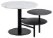 Couchtisch >Lahti< in weiss, Marmor - 60x47x60cm (BxHxT)