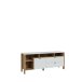 TV-Lowboard >Saitama < mit 2 Schubladen, in Mauvella Eiche Dekor/ Secret grey  - 162,3x67,3x41,6cm (BxHxT)