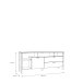 TV-Lowboard >Saitama < mit 2 Schubladen, in Mauvella Eiche Dekor/ Secret grey  - 162,3x67,3x41,6cm (BxHxT)