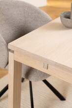 Kulissen-Esstisch >Linley< in Eiche weiss pigmentiert, MDF - 200x75x100 (BxHxT)
