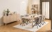 Kulissen-Esstisch >Linley< in Eiche weiss pigmentiert, MDF - 200x75x100 (BxHxT)