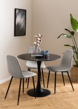 Esszimmerstuhl >Celia< (4er-Set) in Grau, Stoff - 44x86x54cm (BxHxT)