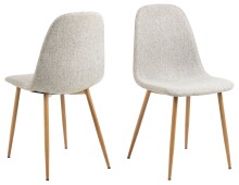 Esszimmerstuhl >Celia< (4er-Set) in Grau, Stoff - 44x86x54cm (BxHxT)