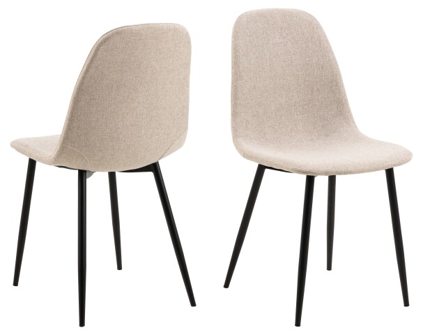 Esszimmerstuhl >Celia< (4er-Set) in Beige, Stoff - 44x86x54cm (BxHxT)