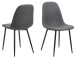 Esszimmerstuhl >Celia< (4er-Set) in Grau, Stoff - 44x86x54cm (BxHxT)