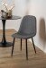 Esszimmerstuhl >Celia< (4er-Set) in Grau, Stoff - 44x86x54cm (BxHxT)