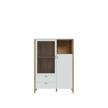 Highboard >Saitama < 2 Schubladen und Glastür,...