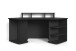 Gamingtisch >THANATOS< mit Regalaufsatz,Ablagen und Stauraum, in Schwarz 198 x 93,5 x 85 cm (BxHxT)