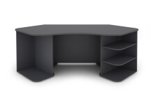 Gamingtisch >THANATOS< mit Ablagefächern, in Anthrazit 198 x 76 x 85 cm (BxHxT)