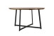 Couchtisch >ALINA< rund,  Akazie massiv, Gestell Metall schwarz - 80 x 47 x 80 cm (BxHxT)