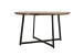 Couchtisch >ALINA< rund,  Akazie massiv, Gestell Metall schwarz - 80 x 47 x 80 cm (BxHxT)