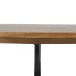 Couchtisch >ALINA< rund,  Akazie massiv, Gestell Metall schwarz - 80 x 47 x 80 cm (BxHxT)