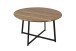 Couchtisch >ALINA< rund,  Akazie massiv, Gestell Metall schwarz - 80 x 47 x 80 cm (BxHxT)