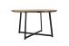 Couchtisch >ALINA< rund,  Akazie massiv, Gestell Metall schwarz - 80 x 47 x 80 cm (BxHxT)