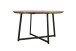 Couchtisch >ALINA< rund,  Akazie massiv, Gestell Metall schwarz - 80 x 47 x 80 cm (BxHxT)