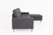 Ecksofa >ATLANTA< rechts/links montierbar, in dunkelgrau aus Webstoff 218 x 78,5 x 144 cm (BxHxT)