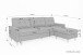 Ecksofa >ATLANTA< rechts/links stellabr, in dunkelgrau aus Samtstoff 218 x 78,5 x 144 cm (BxHxT)