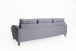 Ecksofa >ATLANTA< rechts/links stellabr, in dunkelgrau aus Samtstoff 218 x 78,5 x 144 cm (BxHxT)