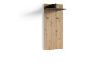 Garderobenpaneel >BEN< mit Ablage und 2 Haken, in...