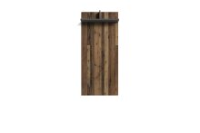 Garderobenpaneel >BEN< mit Ablage und 2 Haken, in Old-Wood-Optik 60 x 136 x 27 cm (BxHxT)