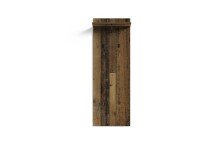 Garderobenpaneel >JAKOB< mit Ablage und 2 Haken, in Old-Wood-Optik 48 x 140 x 28 cm (BxHxT)