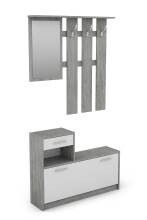 Garderoben-Set >TAMINA< 2-teilig in Beton-Optik 97...