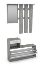 Garderoben-Set >TAMINA< 2-teilig in Beton-Optik 97 x 190 x 25 cm (BxHxT)