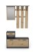 Garderoben-Set >TAMINA< 2-teilig in Eiche-Optik / Anthrazit - 97 x 190 x 25 cm (BxHxT)