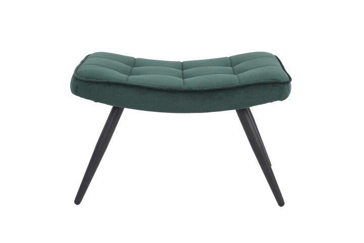 Sitzhocker >UTA< in Dunkelgrün aus Samtstoff 60 x 39 x 41 cm (BxHxT)