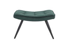 Sitzhocker >UTA< in Dunkelgrün aus Samtstoff...