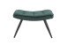 Sitzhocker >UTA< in Dunkelgrün aus Samtstoff 60 x 39 x 41 cm (BxHxT)