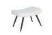 Sitzhocker >UTA< in Off White aus Bouclé-Stoff 60 x 39 x 41 cm (BxHxT)