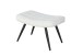Sitzhocker >UTA< in Off White aus Bouclé-Stoff 60 x 39 x 41 cm (BxHxT)