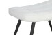 Sitzhocker >UTA< in Off White aus Bouclé-Stoff 60 x 39 x 41 cm (BxHxT)